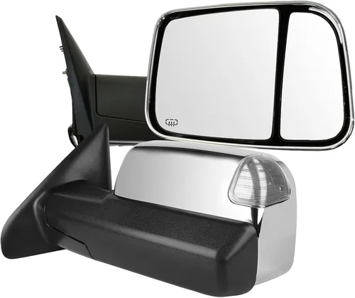 Vista 10 de ECCPP Par de espejos de remolque de repuesto plegable manual ajustable para 94-97 para Dodge para Ram 1500 2500 3500 camión