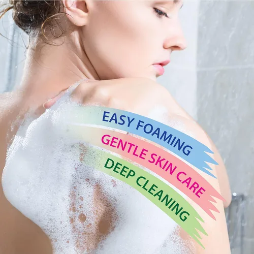 Vista 4 de Dead Sea Collection Gel de baño Almond Vanilla para mujeres y hombres, con minerales puros del mar muerto y aceite de almendras dulces, limpia e