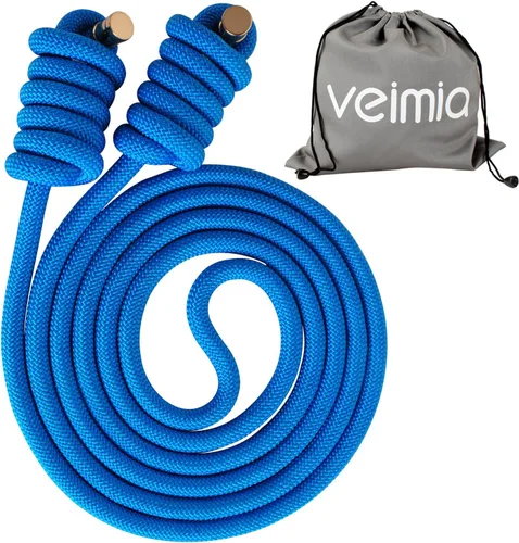 Vista 8 de veimia Cuerda de flujo para fitness, de alto rendimiento, cuerda de entrenamiento de doble tejido, cuerda de salto de flujo ajustable para hombres