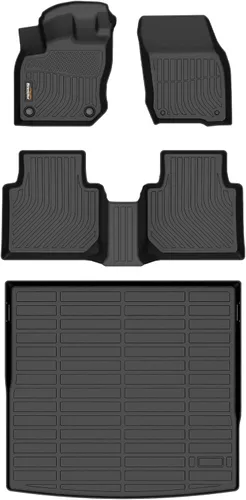 Vista 63 de Alfombrillas para todo tipo de clima y forro de carga para Volkswagen Atlas 2018-2026 (asientos de 6 pasajeros), juego completo de 3 filas