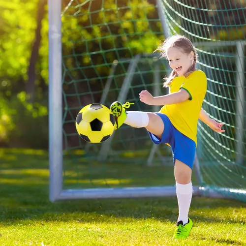 Vista 7 de Deekin 2 pelotas de fútbol de interior para niños, tamaño 2, tamaño 3, con bomba de inflador, regalo deportivo para entrenamiento y práctica