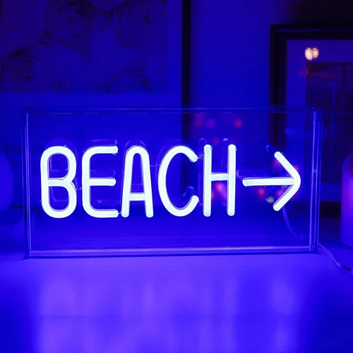 Vista 8 de Letrero de neón LED para fiesta, escritorio, dormitorio, hogar, cumpleaños, decoración artística con USB