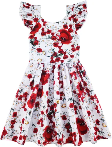 Vista 225 de Vestido de verano para niña, de algodón, con diseño floral