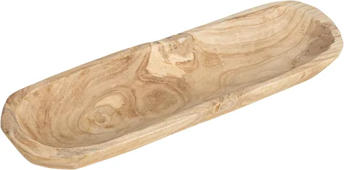 Vista 8 de Creative Co-Op Cuenco decorativo de madera de paulownia, color negro