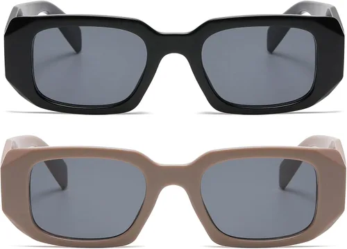 Vista 3 de Verfimaci Gafas de sol rectangulares de moda para mujeres y hombres gafas de sol cuadradas