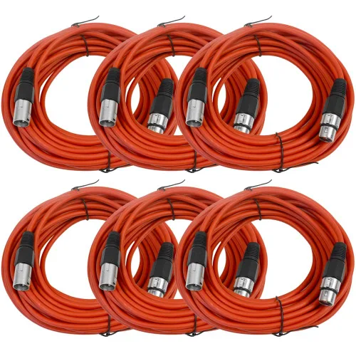 Vista 46 de SEISMIC AUDIO - SAXLX-2 - Paquete de 6 cables de conexión XLR macho a XLR hembra de 2 pies - Equilibrados - Cables de conexión de 2 pies