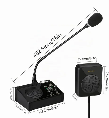 Vista 7 de Retekess TW106 Intercomunicador de ventana, sistema de intercomunicación