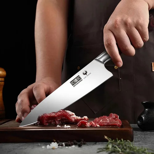 Vista 5 de HOSHANHO - Juego de cuchillos de cocina de 3 piezas, cuchillos de chef ultra afilados, Santoku/Pelar