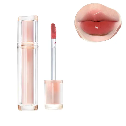 Vista 9 de Ice Watery Lip Glossr (té helado de espejo, gelatina ligera Waterys Essence Lips Glaze, brillo tintado hidratante (#04 té negro atardecer, 0.1 fl oz)