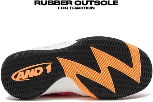 Vista 5 de AND1 Zapatos de baloncesto para niños y niñas, tenis de baloncesto geniales para niños, talla 11 a niño grande 7, tenis de caña media o alta