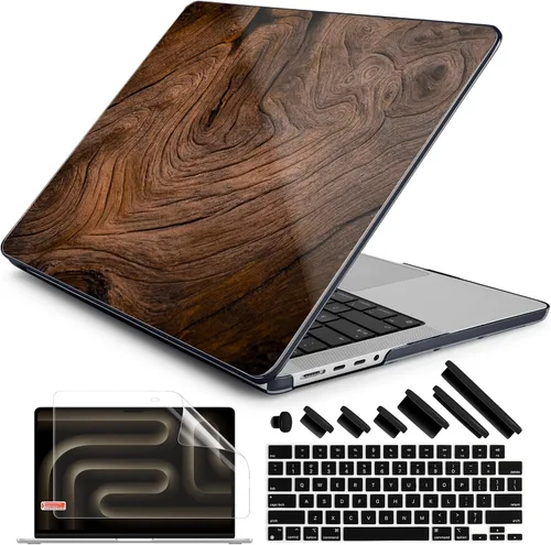 Vista 26 de DONGKE Funda para M5 MacBook Pro de 14 pulgadas 2025 2024-2021 M4 M3 M2 M1, cubierta de carcasa dura de plástico compatible con A3434 A3112 A3401