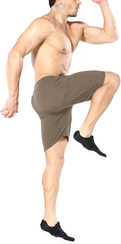 Vista 6 de ZENWILL Pantalones cortos de gimnasio para hombre, pantalones cortos de entrenamiento atléticos para fisicoculturismo con bolsillos
