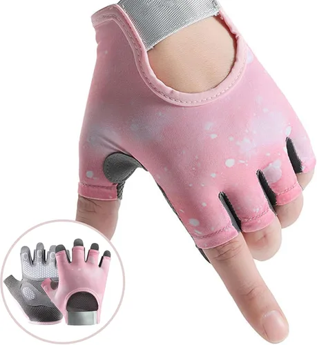 Vista 3 de 2 guantes de levantamiento de pesas para hombres y mujeres, protección completa de la palma y transpirables, guantes de entrenamiento para gimnasio
