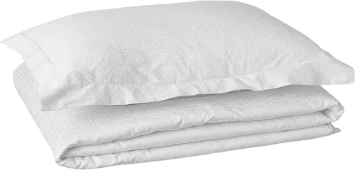 Vista 12 de Pointehaven - Fundas de almohada bordadas de algodón Euro de 300 hilos, Algodón, Bone, Completo