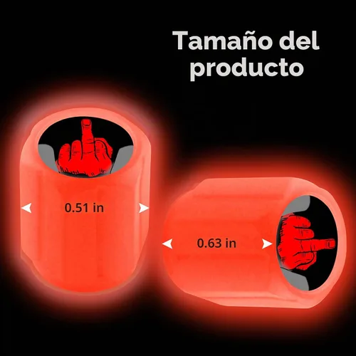 Vista 2 de 16 tapones fluorescentes para válvulas de neumáticos, tapones luminosos para válvula de aire de rueda de automóvil, accesorios de decoración