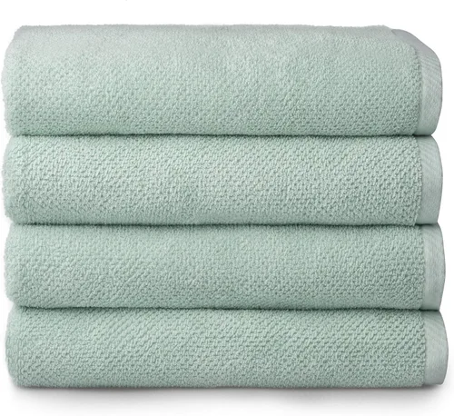 Vista 8 de Welhome Franklin - Juego de 6 toallas 100% de algodón con textura, 600 GSM, suaves y lujosas, 2 toallas de baño, 2 toallas de mano, 2 paños