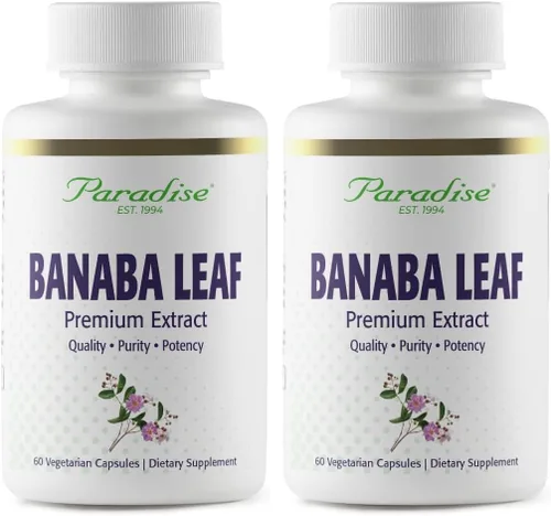 Vista 9 de Paradise Herbs Cápsulas vegetarianas de hoja de banaba, 60