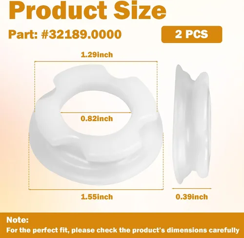 Vista 2 de 32189 (#32189.0000) Bujes de nariz de taladro delantero de ultra plástico de repuesto para dispensadores de bebidas Bunn CDS-3, ULTRA-1, ULTRA-2A