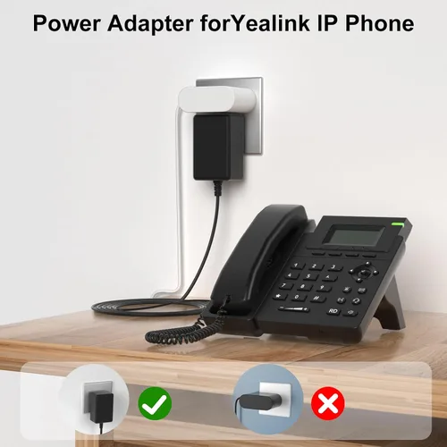 Vista 5 de LQM Yealink Phones - Adaptador de corriente de 5 V 2 A compatible con T54W T46U T46S T48U T48S T53W T57W T58A T58-CAM MP54 MP56 PS5V2000US Cargador