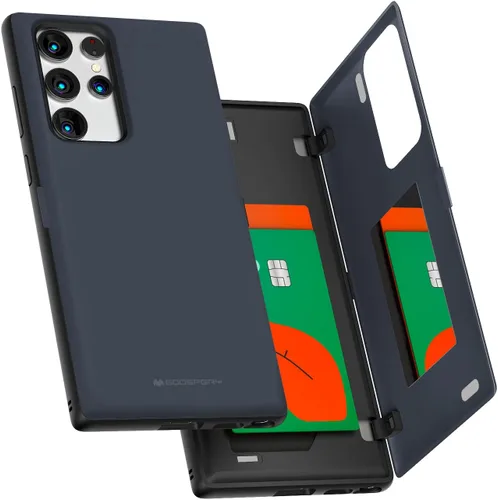Vista 104 de GOOSPERY Funda tipo cartera para Samsung Galaxy S22 Ultra, [tarjetero] parachoques magnético de puerta con cierre automático, cubierta protectora