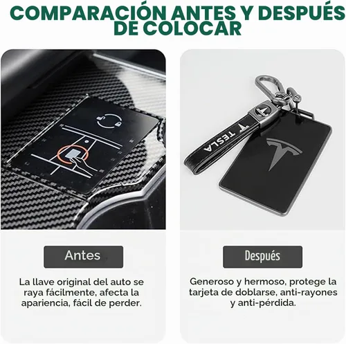Vista 3 de Key Card Holder Case Compatible with Tesla Model 3 Y X S Key Protector Cover Accessories Decor Trim Gifts