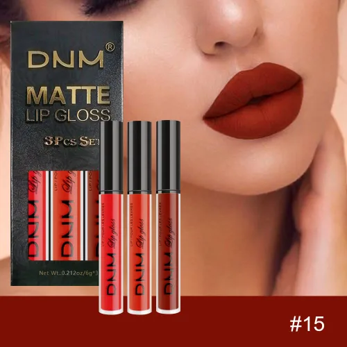 Vista 6 de AMY'S DIARY Juego de 3 Lápices Labiales Líquidos Mate Rojo Brillante, Tinte de Labios de Larga Duración 24 Horas Impermeable, Juego de Regalo de 05
