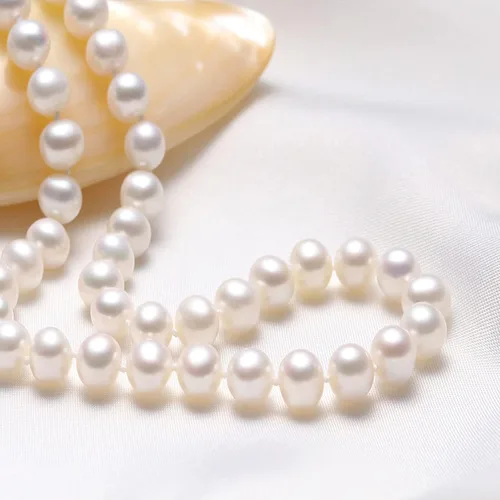Vista 5 de AOOVOO Genuine Freshwater Cultured Pearl Necklace and Earring Set Wedding Pearl Jewelry Sets for Bride Bridesmaid Women Girls in AAA Quality Mothers