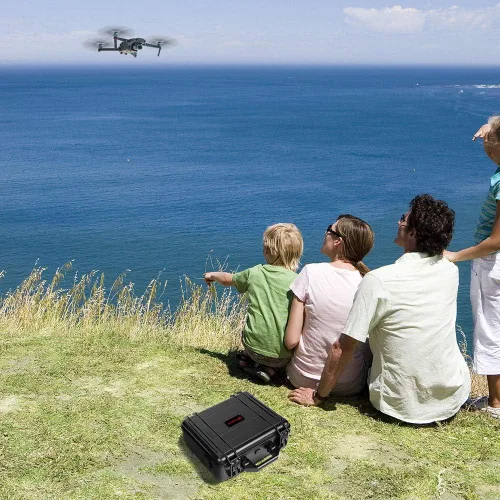 Vista 5 de Smatree Funda rígida de transporte de 13.4 L compatible con DJI Mavic 2 Pro/Mavic 2 Zoom Fly More Combo (edición actualizada), funda rígida