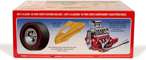 Vista 3 de Skill 3 Model Kit 1940 Ford Coupe Coca-Cola Escala 1/25 Modelo por AMT