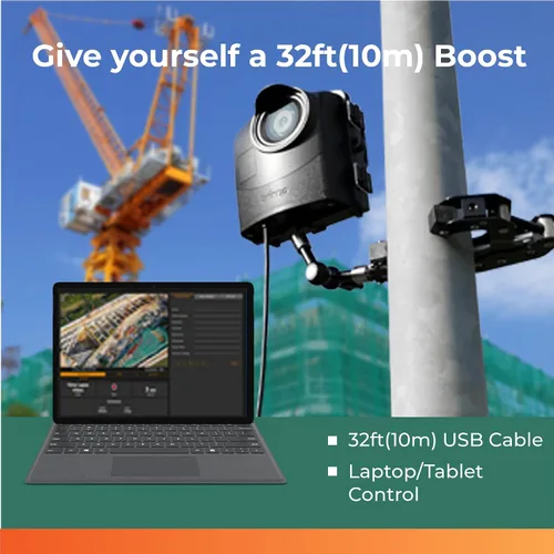 Vista 3 de Brinno BCC2000 Plus Paquete de Cámara para Construcción - Incluye: Cámara Time Lapse TLC2000 Full HD, Extensor de 32 pies para Laptop/Tablet