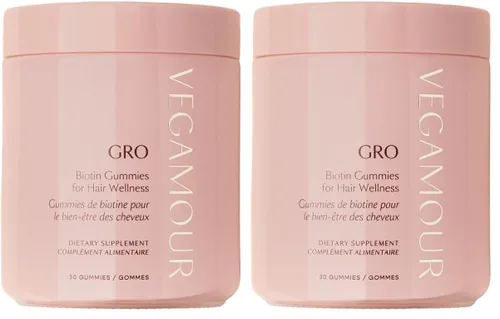 Vista 10 de VEGAMOUR GRO Gomitas de biotina, sabor a fresa con 5000 mcg de biotina, apoya el cabello saludable Gomitas veganas con vitaminas A, B, C, E, B-12