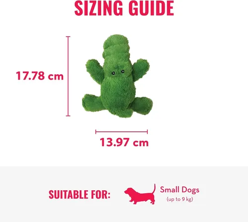 Vista 4 de KONG Ali Alligator Cozie - Juguete para perro, pequeño