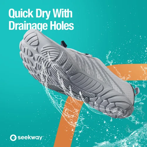 Vista 5 de SEEKWAY - Zapatos para usar en agua para adultos, unisex, tipo calcetín, de secado rápido, que brindan sensación de pies descalzos para la playa