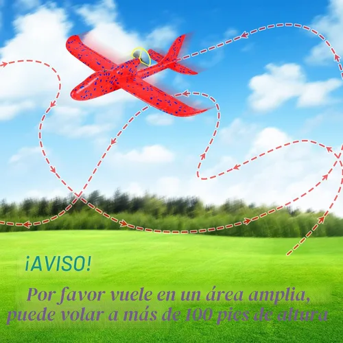 Vista 4 de Fuwidvia Juguete de Avión de Espuma Eléctrico, Paquete de 2 LED 15/25s Juguete de Avión para Niños, Juguete Volador al Aire Libre Regalos
