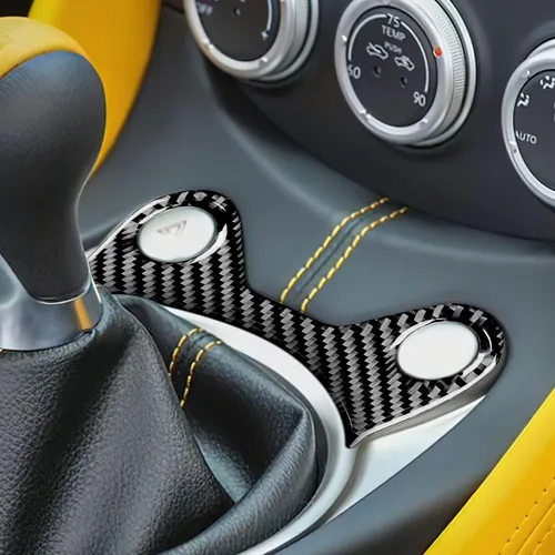 Vista 4 de Adhesivo de fibra de carbono compatible con accesorios Nissan, marco de cambio de caja de cambios de automóvil para Nissan 370Z Z34 2009-UP