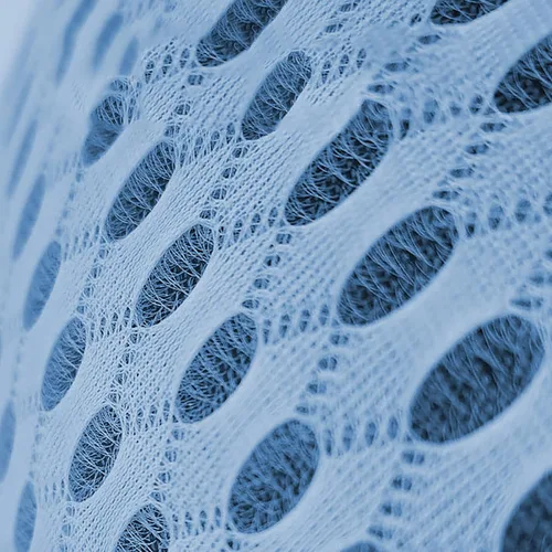 Vista 8 de OhMill Almohada de apoyo lumbar para dormir, cojín de espuma viscoelástica 3D de malla de aire para dormir de lado, espalda y estómago, cojín de Azul