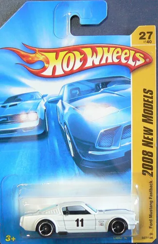 Vista 2 de Hot Wheels 2008 027 Nuevos Modelos # 27 Ford Mustang Fastback Blanco Escala 1:64