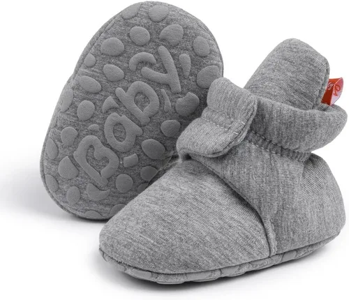 Vista 188 de Sawimlgy - Botines de algodón antideslizantes para recién nacido, con agarre, para cuna o para el invierno