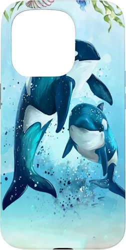 Vista 14 de iPhone 16 Orca Whales Animal Nature Case Men Women Boys Girls Orca Case