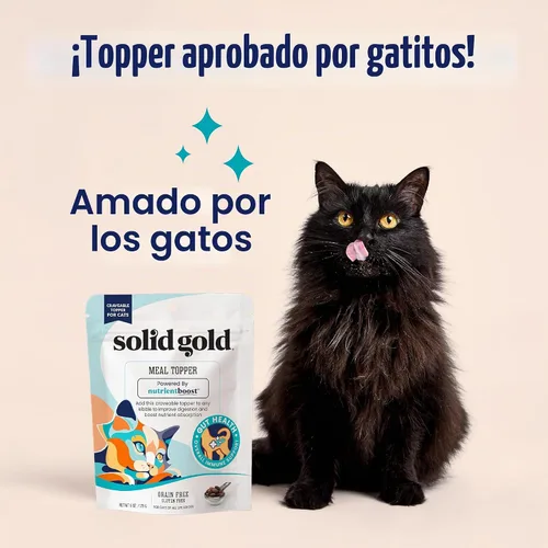 Vista 6 de Solid Gold NutrientBoost™ - Complementos para Comida de Gatos con Alto Contenido de Proteínas y Aderezo para Comidas & Golosinas Crujientes