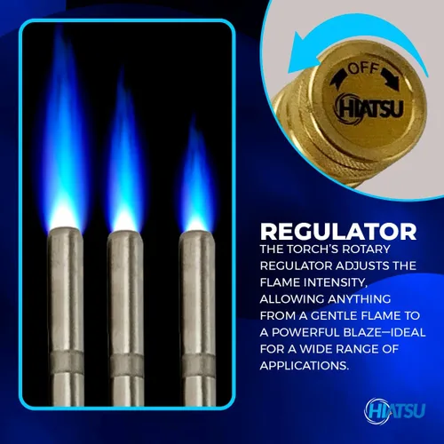Vista 5 de HIATSU Cabezal de soplete turbo de doble llama – Cabezal de antorcha de propano resistente de alto rendimiento para soldar y soldar – Cabezal
