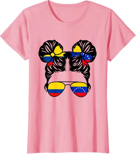 Vista 14 de Camiseta Half Colombian Half Venezolan Girl Colombia Kids Heritage, Gris