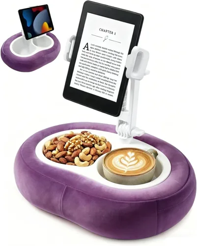 Vista 10 de Miledi Soporte de almohada para tableta, compatible con Kindle de 5 a 12.9 pulgadas, iPad, teléfono/tableta, soporte giratorio de 360° para cama