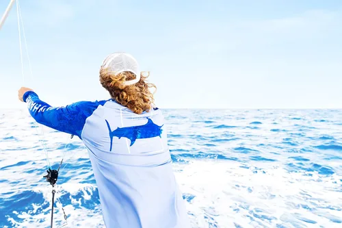 Vista 5 de Guy Harvey Camiseta de protección solar con manga raglán para hombre