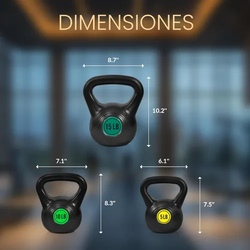 Vista 6 de Fitvids Juego de pesas rusas para entrenamiento de fuerza, pesas rusas