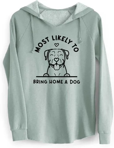 Vista 5 de Most Likely to Bring Home a Dog Pitbull - Sudadera con capucha Cali Wave para mujer