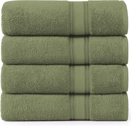 Vista 15 de LANE LINEN Juego de toallas de baño de lujo, 3 piezas, 100% algodón, secado rápido, extra aborbentes, juego de toallas súper suaves, 1 toalla de Gris