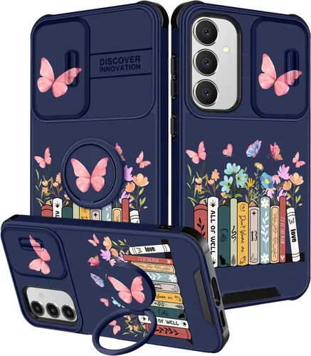 Vista 240 de Funermei para Samsung Galaxy Z Flip 4 Funda - Funda de Teléfono Bonita para Mujeres y Niñas con Mariposas Bonita Estética Femenina Diseño