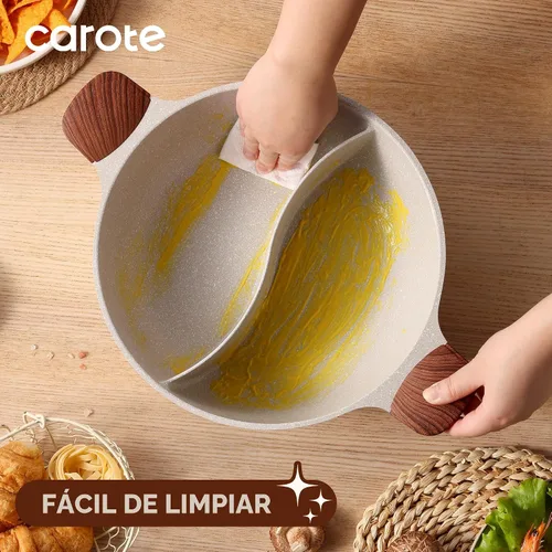 Vista 4 de CAROTE Olla de 4.5QT con divisor de doble sabor