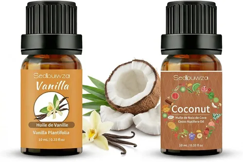 Vista 37 de Sedbuwza Juego de aceites esenciales de vainilla, paquete de 2 aceites de aromaterapia de vainilla para masaje, difusor, perfume, jabón, fabricación
